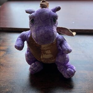 Ty LEGEND THE PURPLE DRAGON Beanie Baby Plush 7.5" Excellent